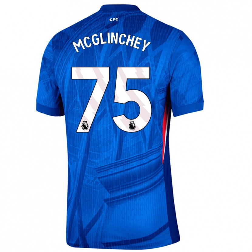 Danxen Uomo Maglia Harry Mcglinchey #75 Blu Bianco Kit Gara Home 2025/26 Maglietta