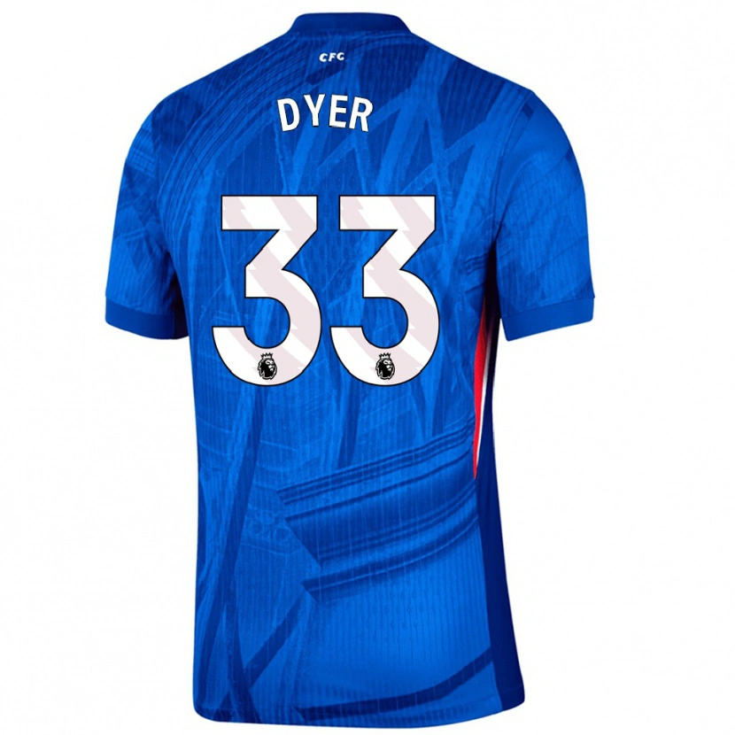 Danxen Uomo Maglia Kiano Dyer #33 Blu Bianco Kit Gara Home 2025/26 Maglietta