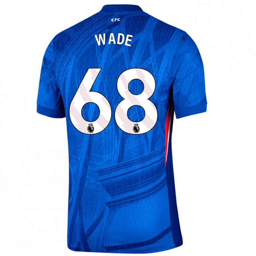 Danxen Uomo Maglia Shaun Wade #68 Blu Bianco Kit Gara Home 2025/26 Maglietta