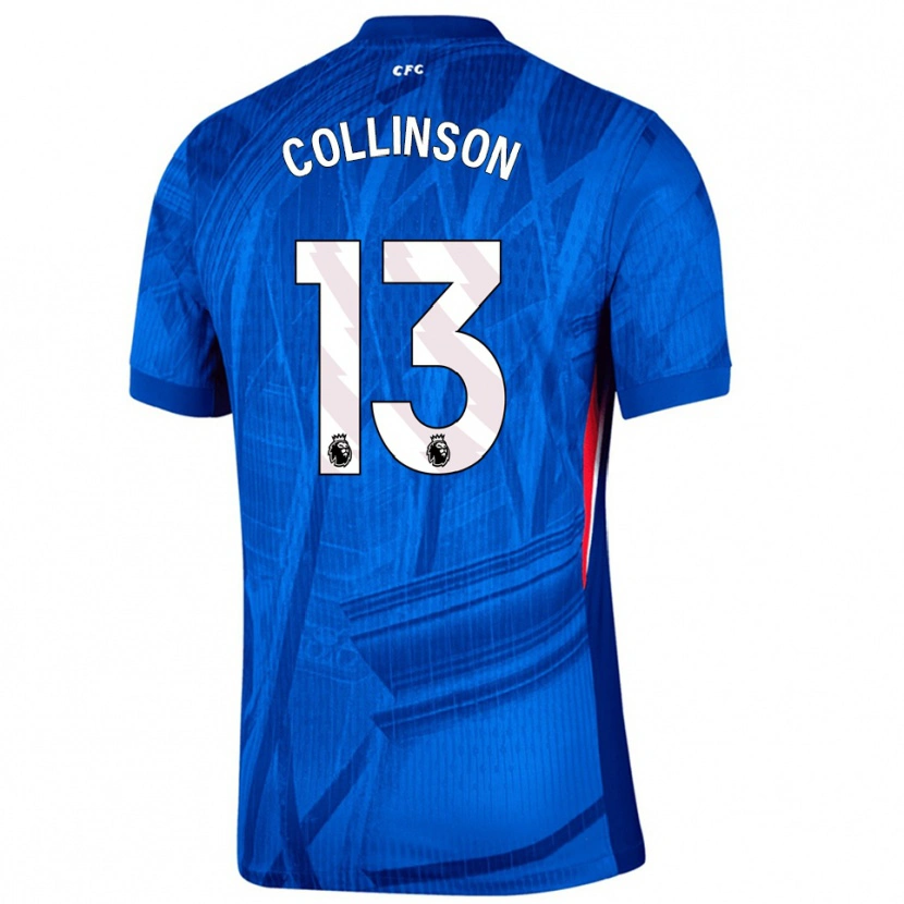 Danxen Uomo Maglia Isaac Collinson #13 Blu Bianco Kit Gara Home 2025/26 Maglietta