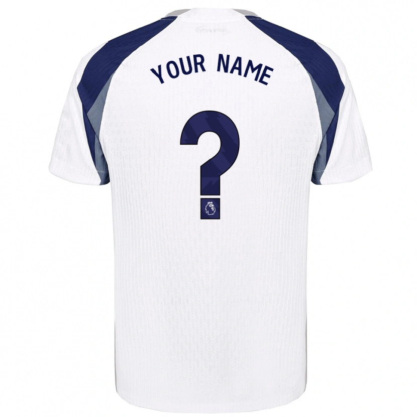 Danxen Uomo Maglia Il Tuo Nome #0 Bianco Navy Kit Gara Home 2025/26 Maglietta