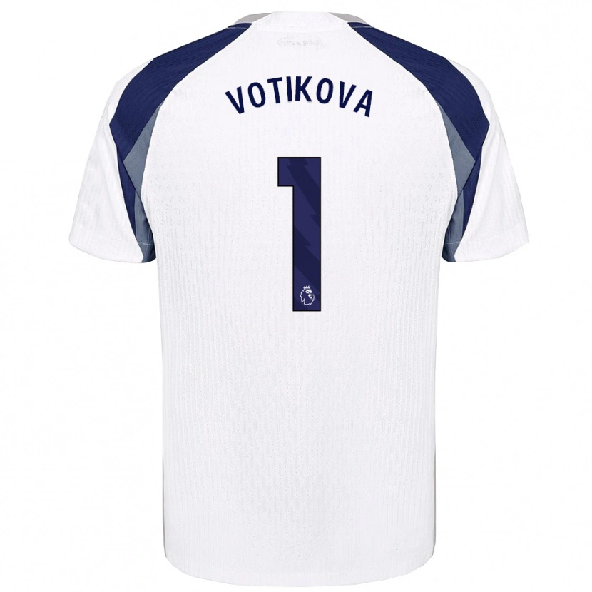 Danxen Uomo Maglia Barbora Votíková #1 Bianco Navy Kit Gara Home 2025/26 Maglietta