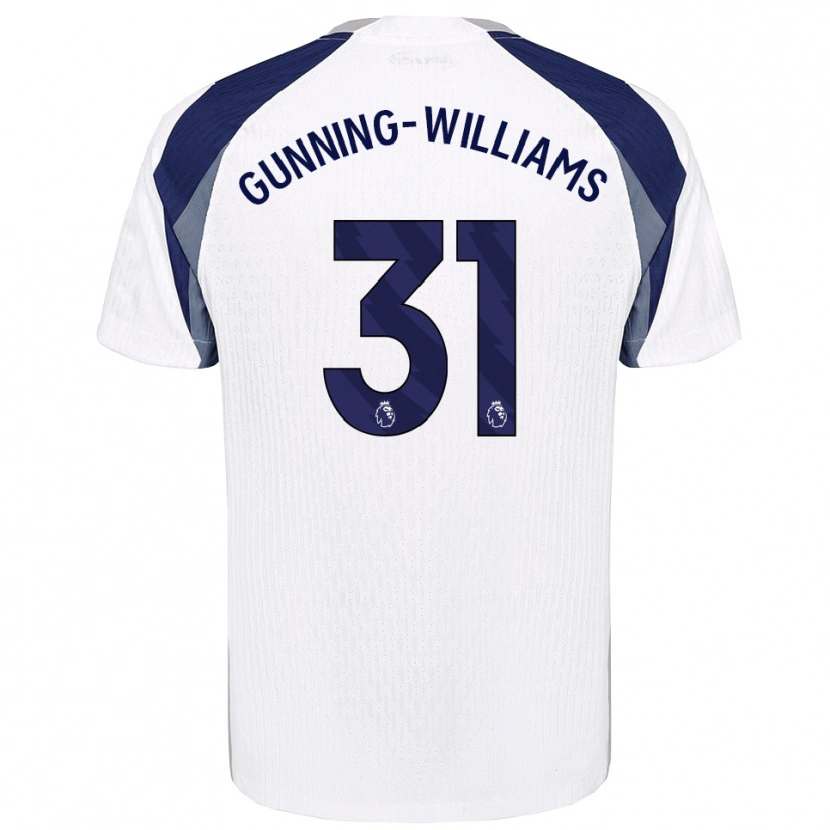 Danxen Uomo Maglia Lenna Gunning-Williams #31 Bianco Navy Kit Gara Home 2025/26 Maglietta