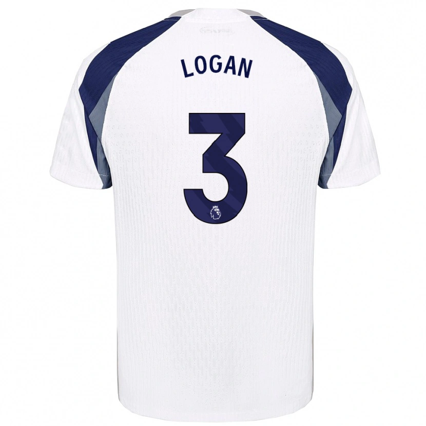Danxen Uomo Maglia Calum Logan #3 Bianco Navy Kit Gara Home 2025/26 Maglietta