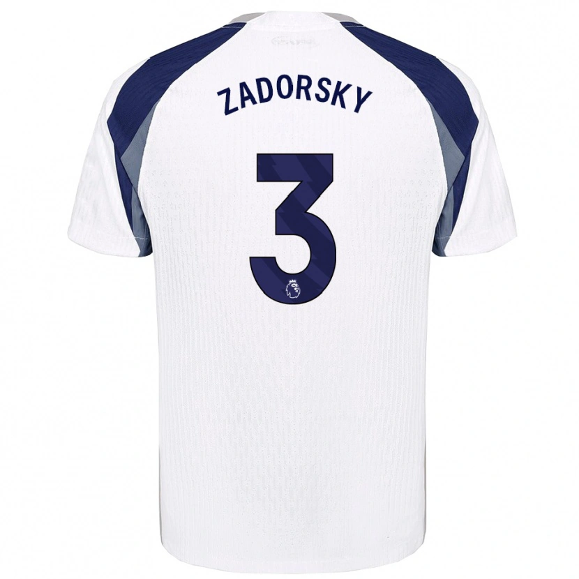 Danxen Uomo Maglia Shelina Zadorsky #3 Bianco Navy Kit Gara Home 2025/26 Maglietta