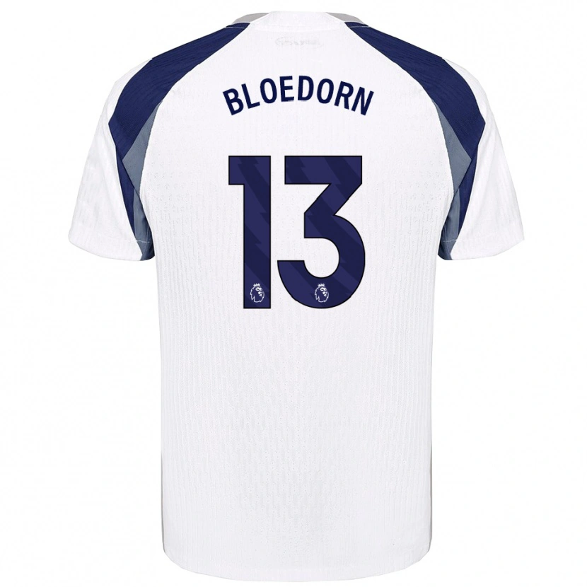 Danxen Uomo Maglia Carey Bloedorn #13 Bianco Navy Kit Gara Home 2025/26 Maglietta