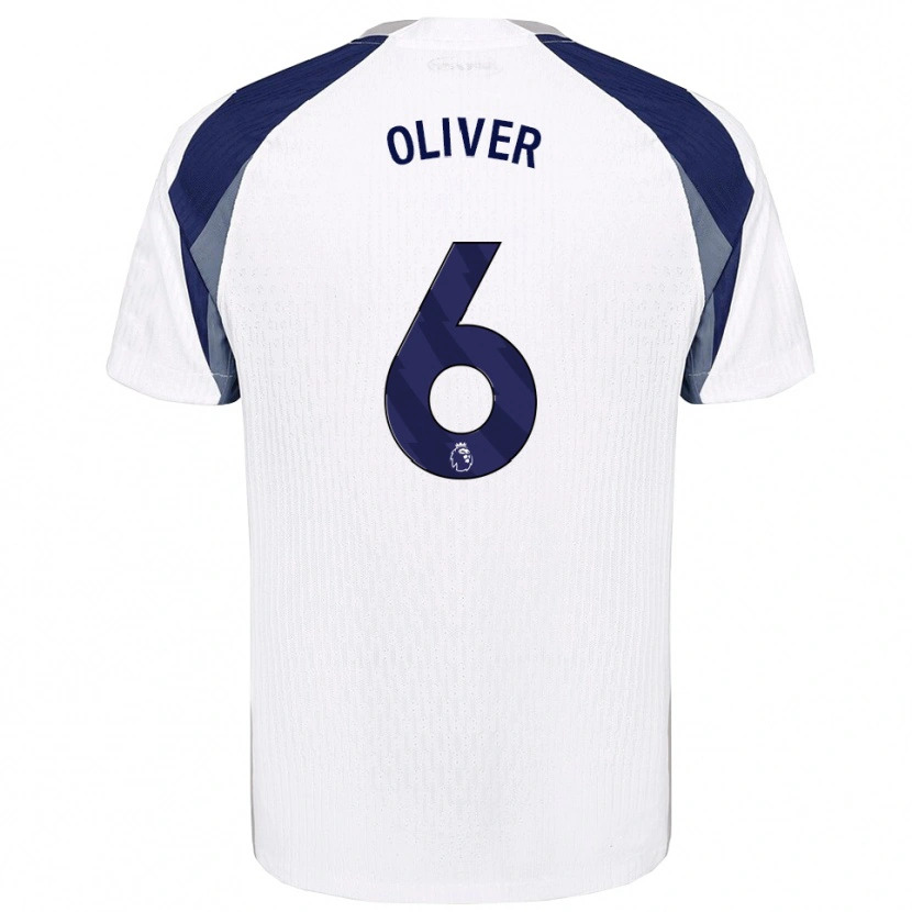 Danxen Uomo Maglia Dexter Oliver #6 Bianco Navy Kit Gara Home 2025/26 Maglietta