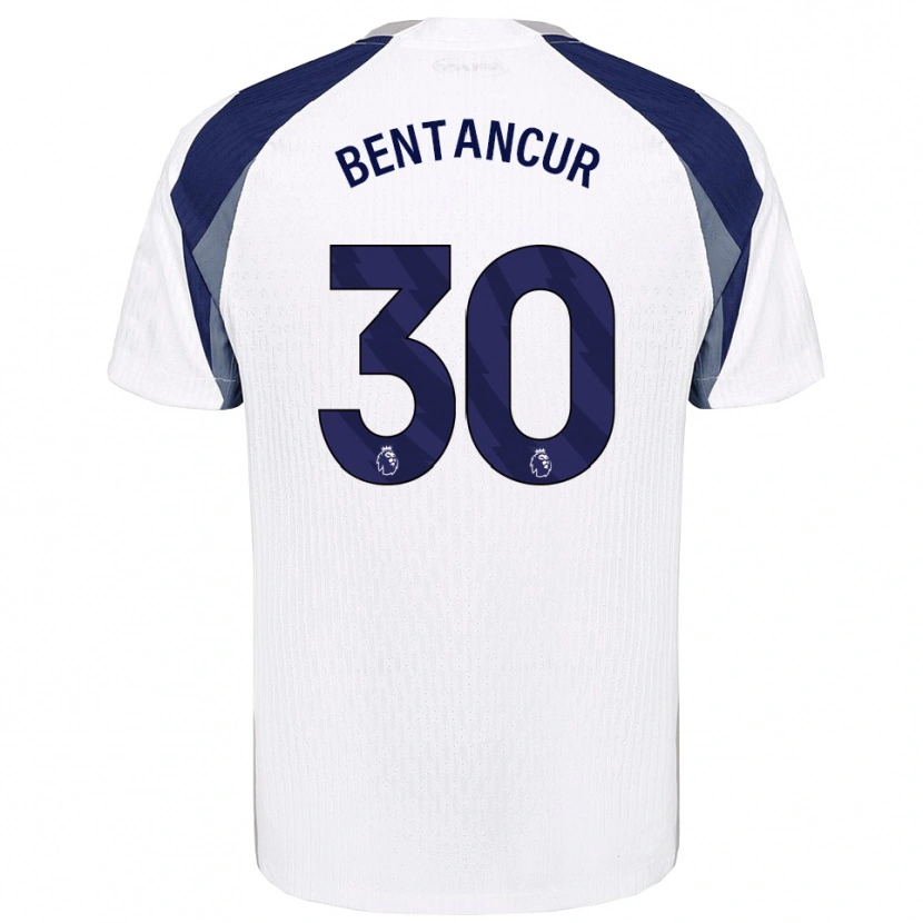 Danxen Uomo Maglia Rodrigo Bentancur #30 Bianco Navy Kit Gara Home 2025/26 Maglietta