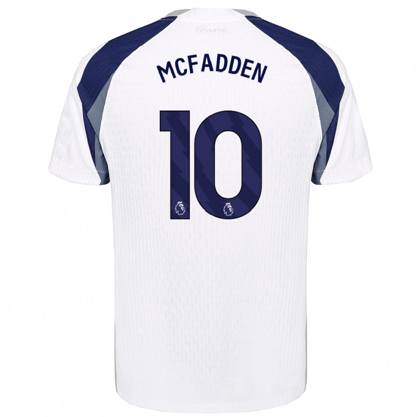 Danxen Uomo Maglia Max Mcfadden #10 Bianco Navy Kit Gara Home 2025/26 Maglietta