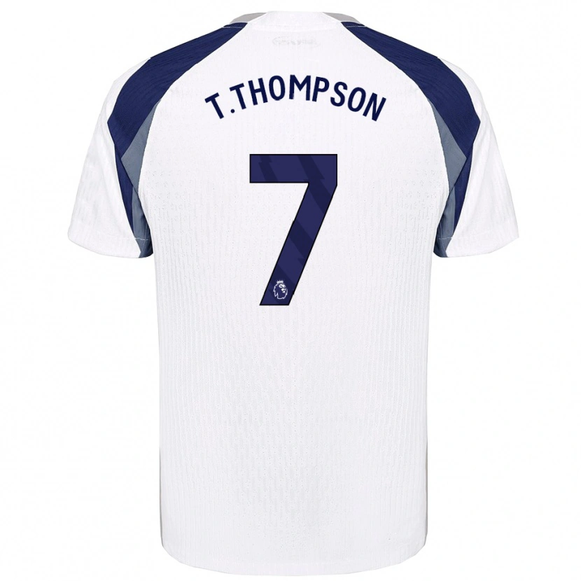 Danxen Uomo Maglia Tynan Thompson #7 Bianco Navy Kit Gara Home 2025/26 Maglietta