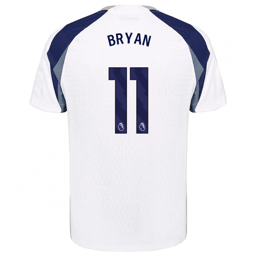 Danxen Uomo Maglia Bryan Gil #11 Bianco Navy Kit Gara Home 2025/26 Maglietta