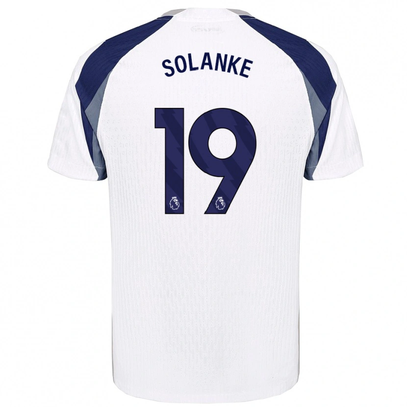 Danxen Uomo Maglia Dominic Solanke #19 Bianco Navy Kit Gara Home 2025/26 Maglietta