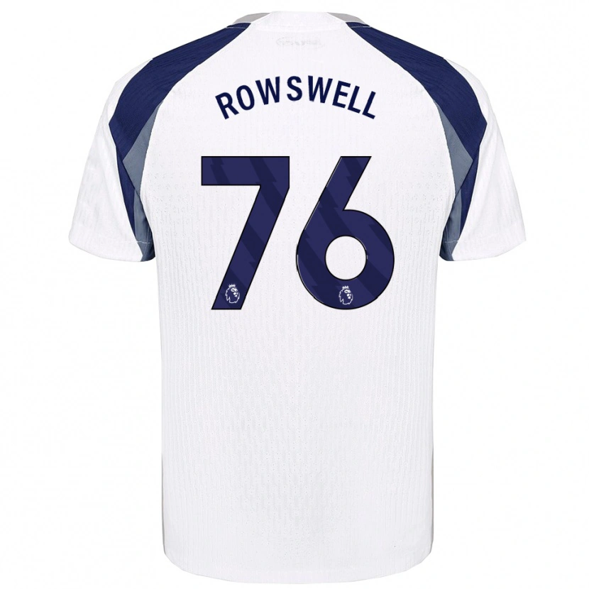 Danxen Uomo Maglia James Rowswell #76 Bianco Navy Kit Gara Home 2025/26 Maglietta