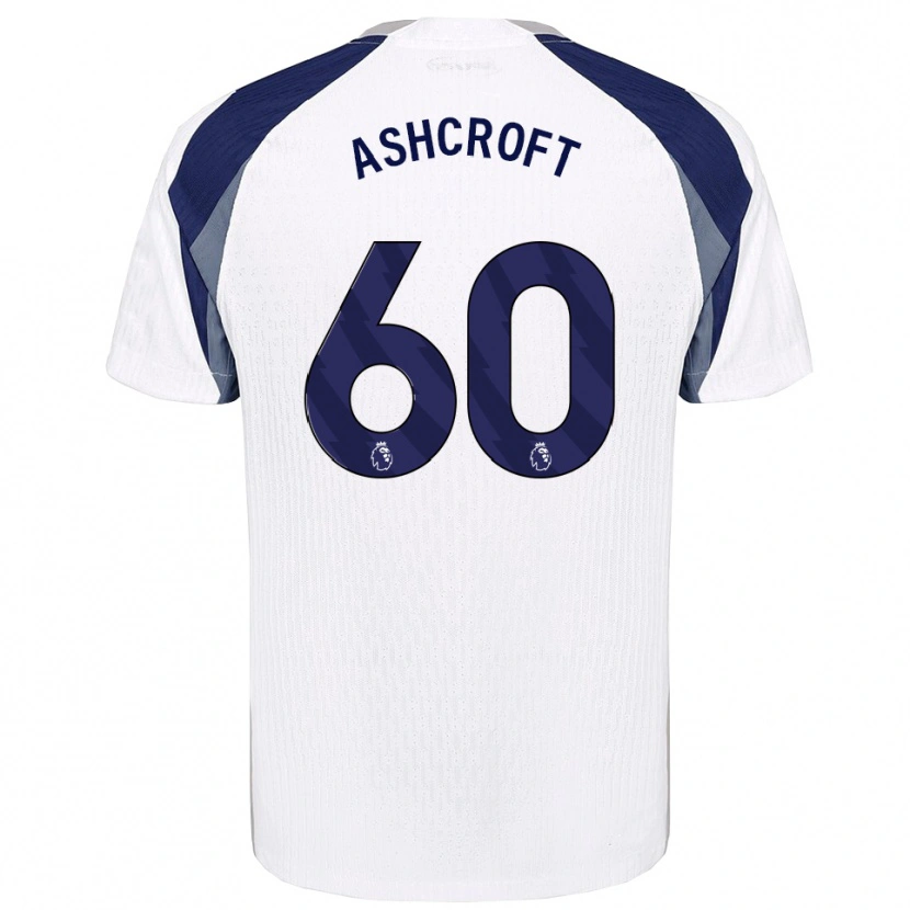 Danxen Uomo Maglia Tyrell Ashcroft #60 Bianco Navy Kit Gara Home 2025/26 Maglietta