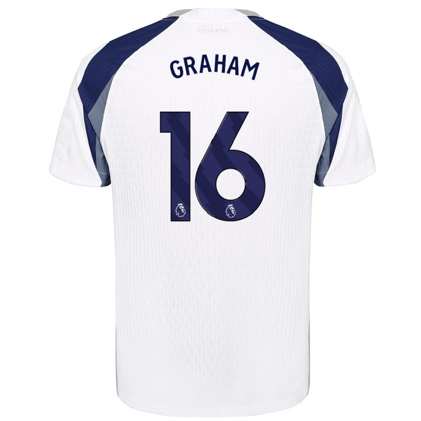 Danxen Uomo Maglia Kit Graham #16 Bianco Navy Kit Gara Home 2025/26 Maglietta
