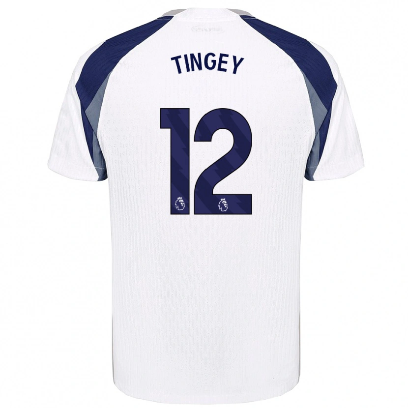 Danxen Uomo Maglia Tyler Tingey #12 Bianco Navy Kit Gara Home 2025/26 Maglietta