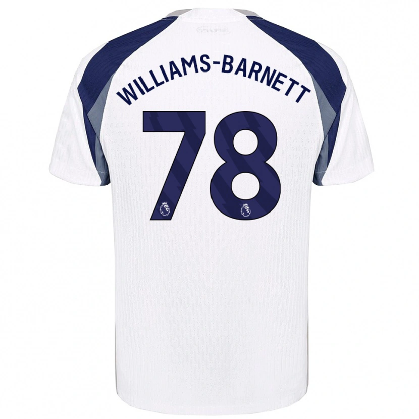 Danxen Uomo Maglia Lucá Williams-Barnett #78 Bianco Navy Kit Gara Home 2025/26 Maglietta