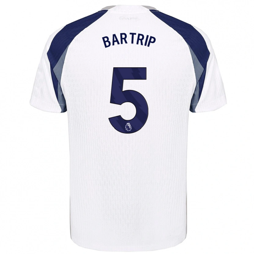 Danxen Uomo Maglia Molly Bartrip #5 Bianco Navy Kit Gara Home 2025/26 Maglietta