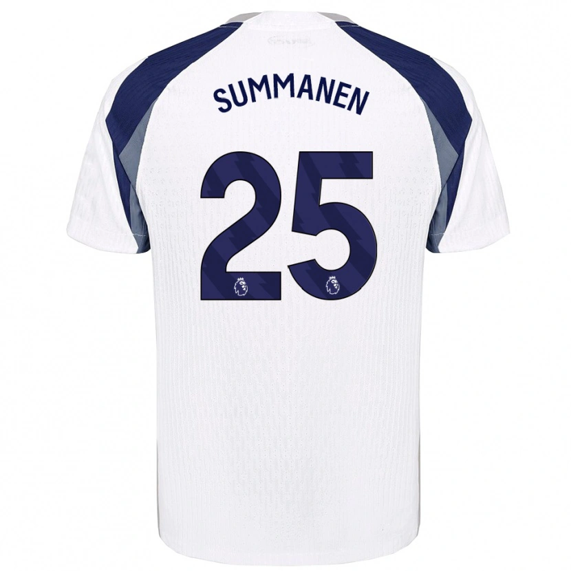 Danxen Uomo Maglia Eveliina Summanen #25 Bianco Navy Kit Gara Home 2025/26 Maglietta