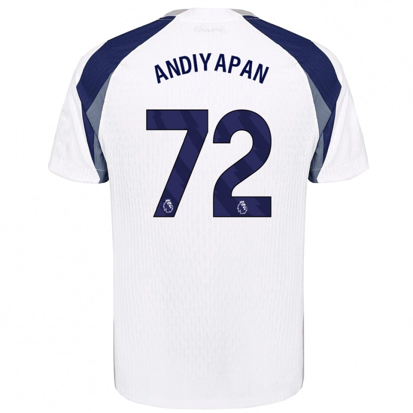 Danxen Uomo Maglia William Andiyapan #72 Bianco Navy Kit Gara Home 2025/26 Maglietta
