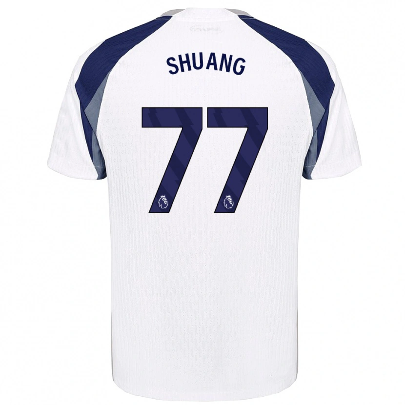 Danxen Uomo Maglia Wang Shuang #77 Bianco Navy Kit Gara Home 2025/26 Maglietta