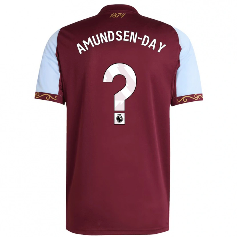 Danxen Uomo Maglia Ethan Amundsen-Day #0 Borgogna Azzurro Kit Gara Home 2025/26 Maglietta