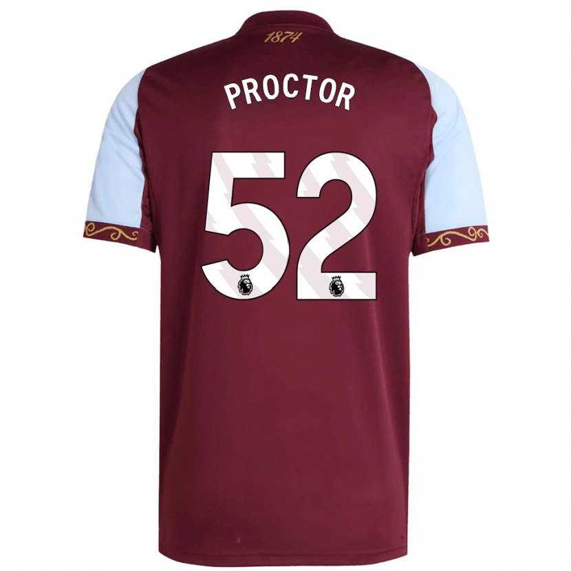 Danxen Uomo Maglia Sam Proctor #52 Borgogna Azzurro Kit Gara Home 2025/26 Maglietta