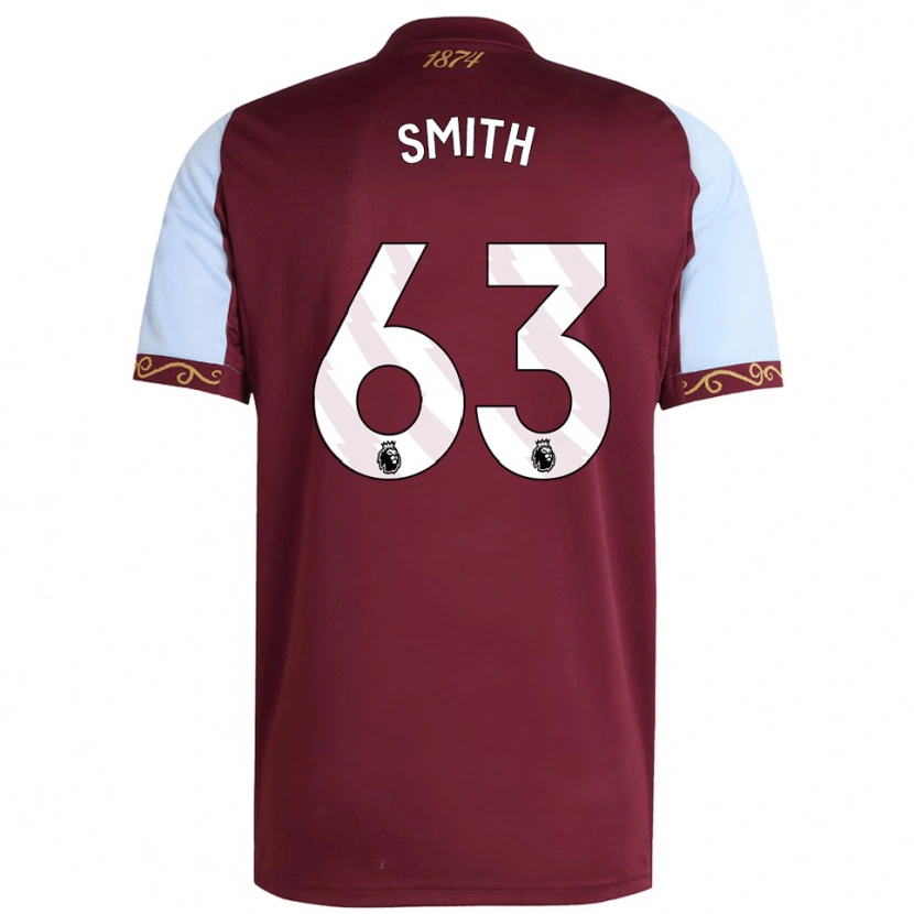 Danxen Uomo Maglia Kerr Smith #63 Borgogna Azzurro Kit Gara Home 2025/26 Maglietta