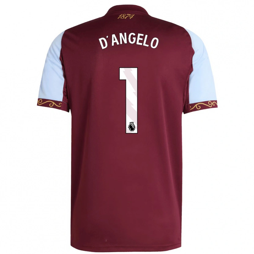 Danxen Uomo Maglia Sabrina D'angelo #1 Borgogna Azzurro Kit Gara Home 2025/26 Maglietta