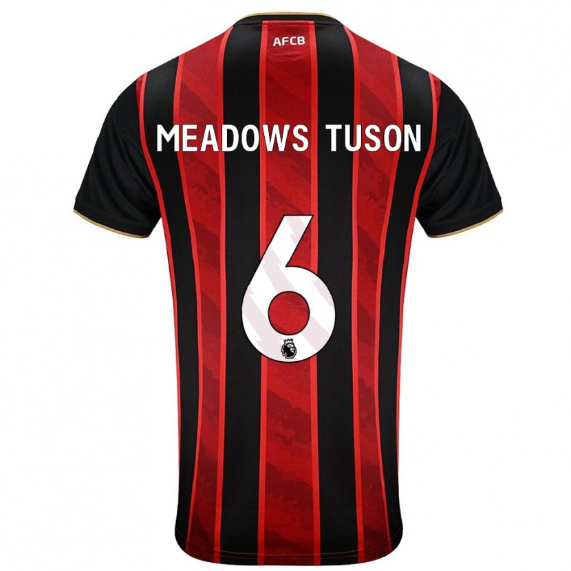 Danxen Uomo Maglia Freya Meadows Tuson #6 Rosso Nero Kit Gara Home 2025/26 Maglietta