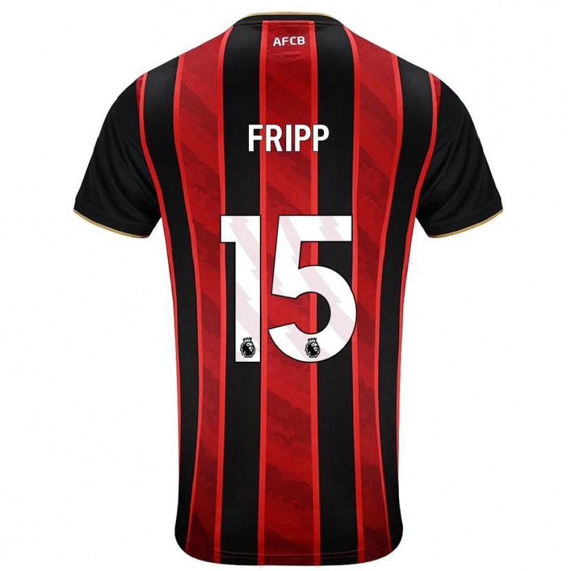 Danxen Uomo Maglia Kelly Fripp #15 Rosso Nero Kit Gara Home 2025/26 Maglietta
