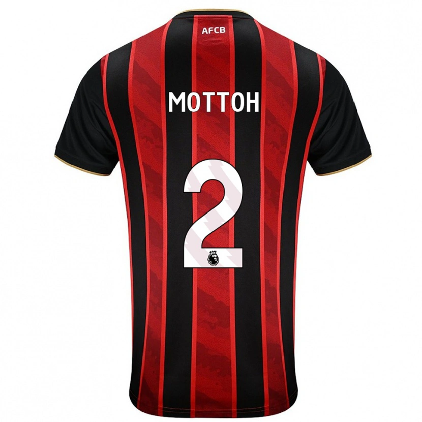 Danxen Uomo Maglia Koby Mottoh #2 Rosso Nero Kit Gara Home 2025/26 Maglietta
