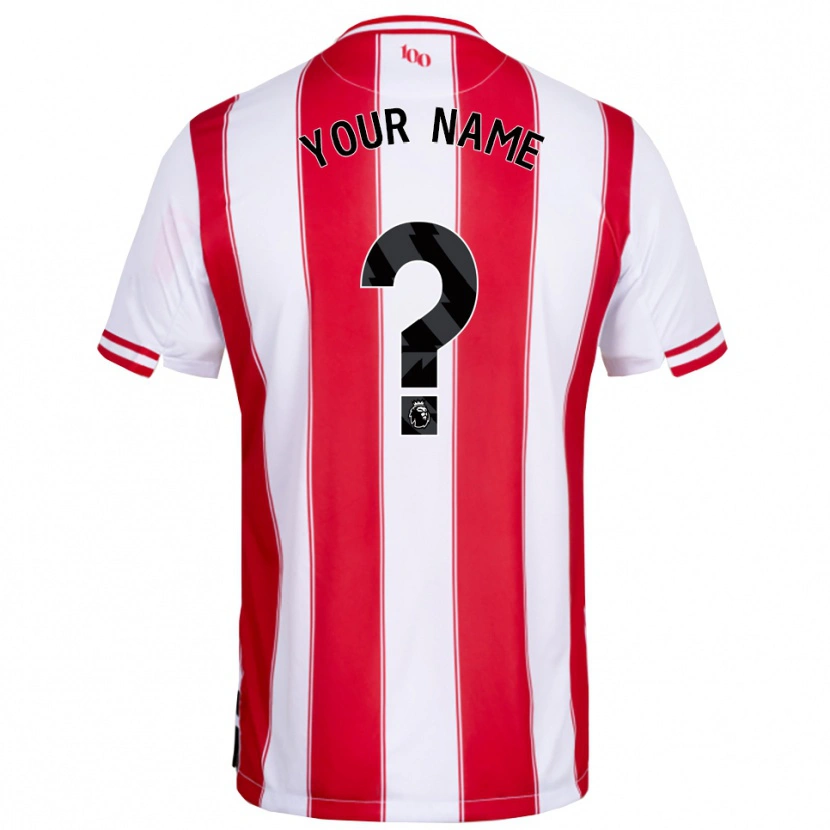 Danxen Uomo Maglia Il Tuo Nome #0 Rosso Bianco Kit Gara Home 2025/26 Maglietta