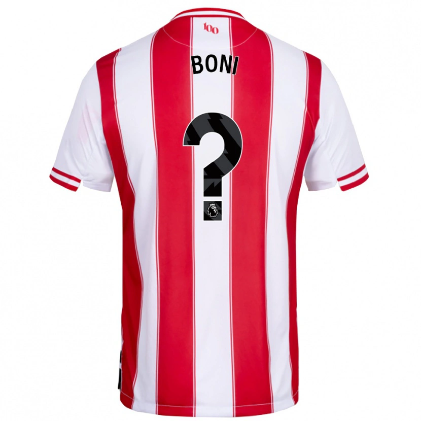 Danxen Uomo Maglia Michel Boni #0 Rosso Bianco Kit Gara Home 2025/26 Maglietta