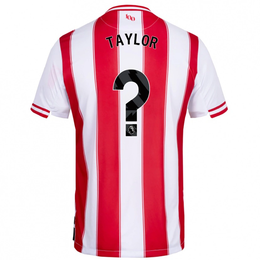 Danxen Uomo Maglia Freddie Taylor #0 Rosso Bianco Kit Gara Home 2025/26 Maglietta