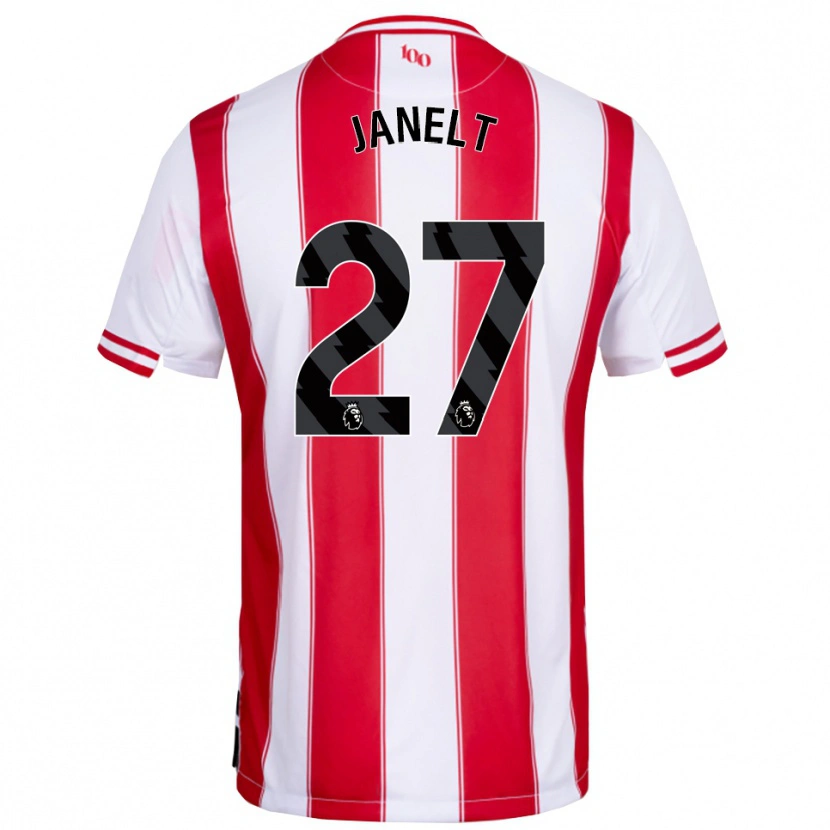 Danxen Uomo Maglia Vitaly Janelt #27 Rosso Bianco Kit Gara Home 2025/26 Maglietta