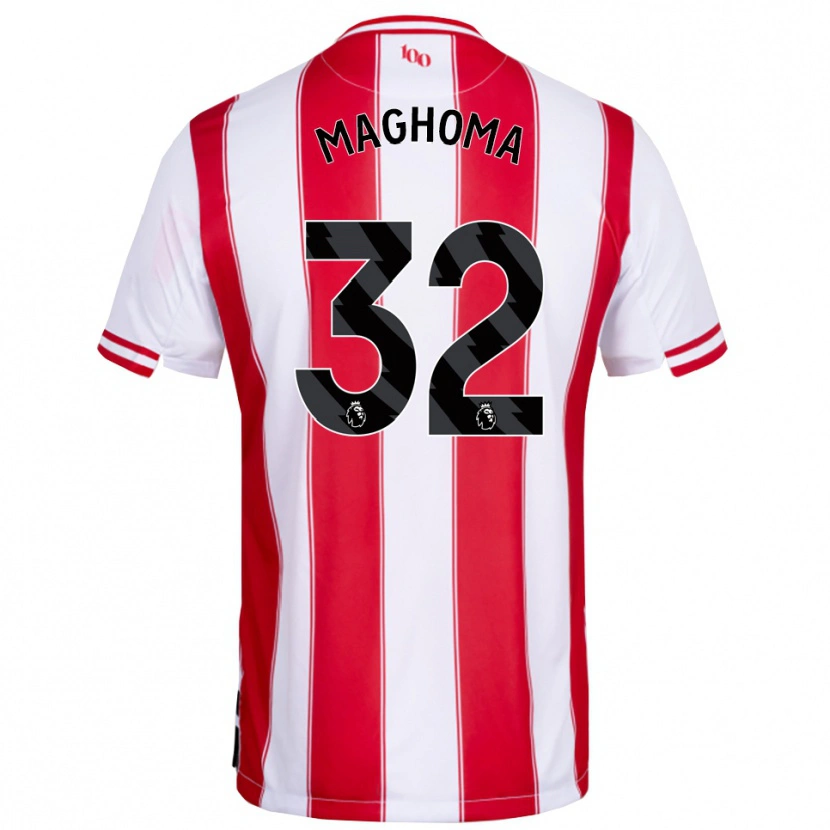 Danxen Uomo Maglia Paris Maghoma #32 Rosso Bianco Kit Gara Home 2025/26 Maglietta