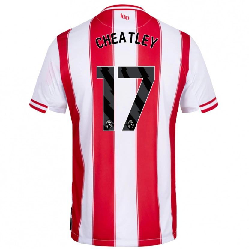 Danxen Uomo Maglia Ashley Cheatley #17 Rosso Bianco Kit Gara Home 2025/26 Maglietta