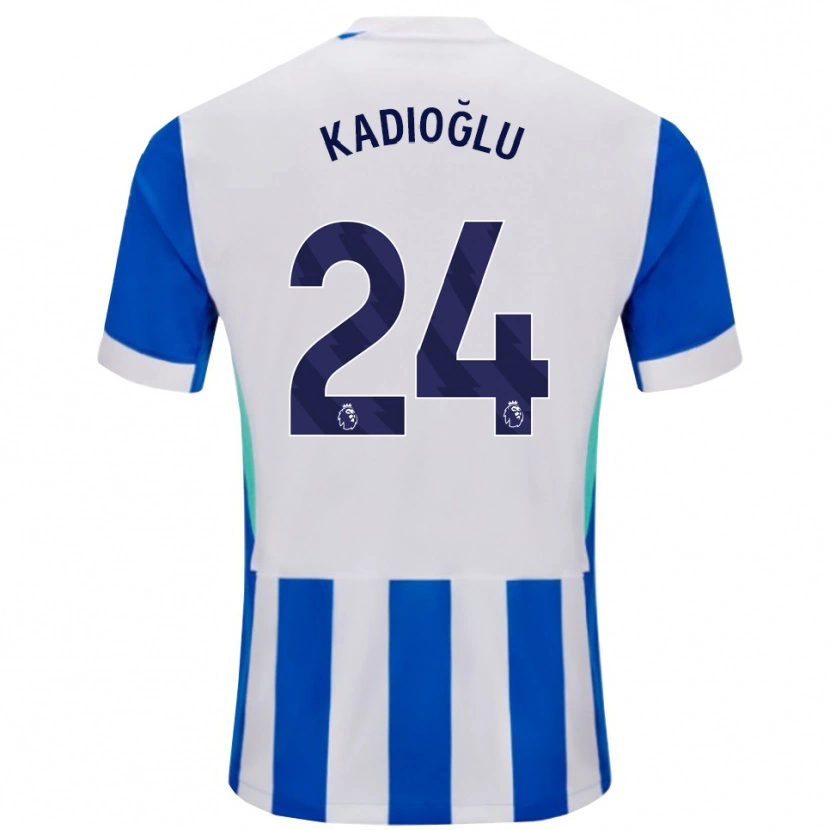 Danxen Uomo Maglia Ferdi Kadıoğlu #24 Blu Bianco Kit Gara Home 2025/26 Maglietta