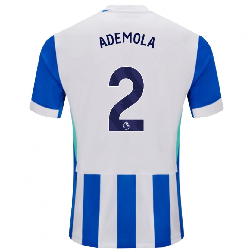 Danxen Uomo Maglia Sebastian Ademola #2 Blu Bianco Kit Gara Home 2025/26 Maglietta