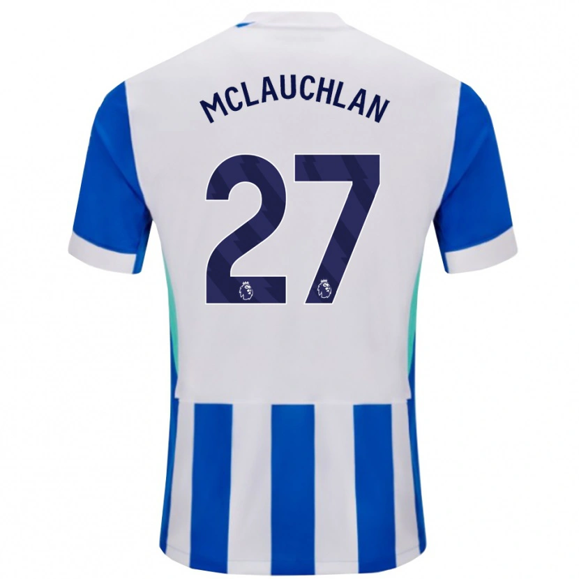Danxen Uomo Maglia Rachel Mclauchlan #27 Blu Bianco Kit Gara Home 2025/26 Maglietta