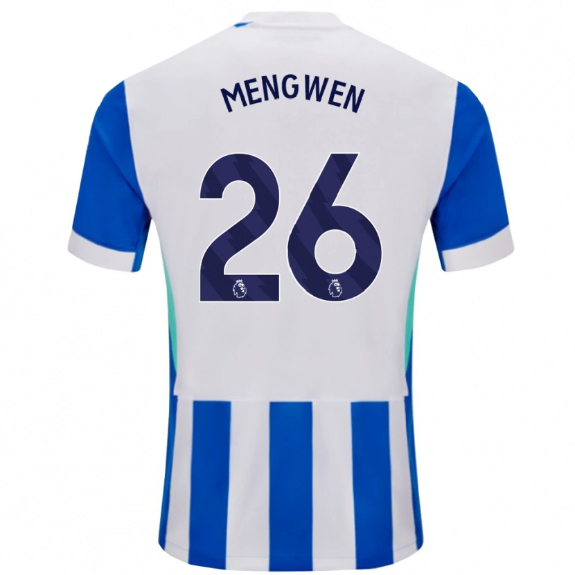 Danxen Uomo Maglia Li Mengwen #26 Blu Bianco Kit Gara Home 2025/26 Maglietta