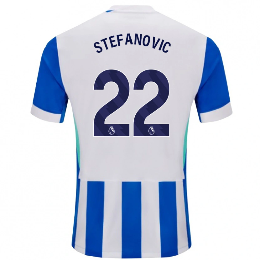 Danxen Uomo Maglia Dejana Stefanović #22 Blu Bianco Kit Gara Home 2025/26 Maglietta