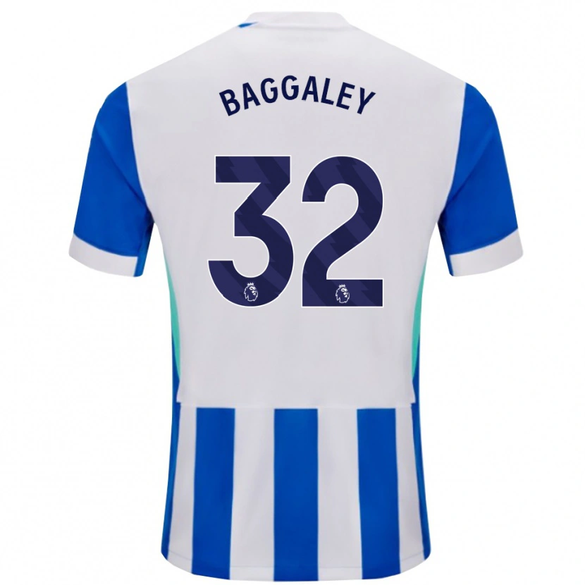 Danxen Uomo Maglia Sophie Baggaley #32 Blu Bianco Kit Gara Home 2025/26 Maglietta