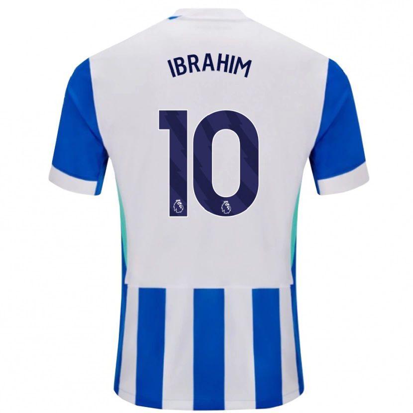 Danxen Uomo Maglia Younes Ibrahim #10 Blu Bianco Kit Gara Home 2025/26 Maglietta