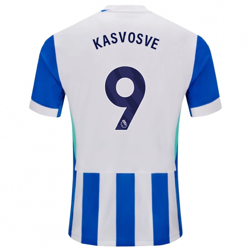 Danxen Uomo Maglia Henry Kasvosve #9 Blu Bianco Kit Gara Home 2025/26 Maglietta