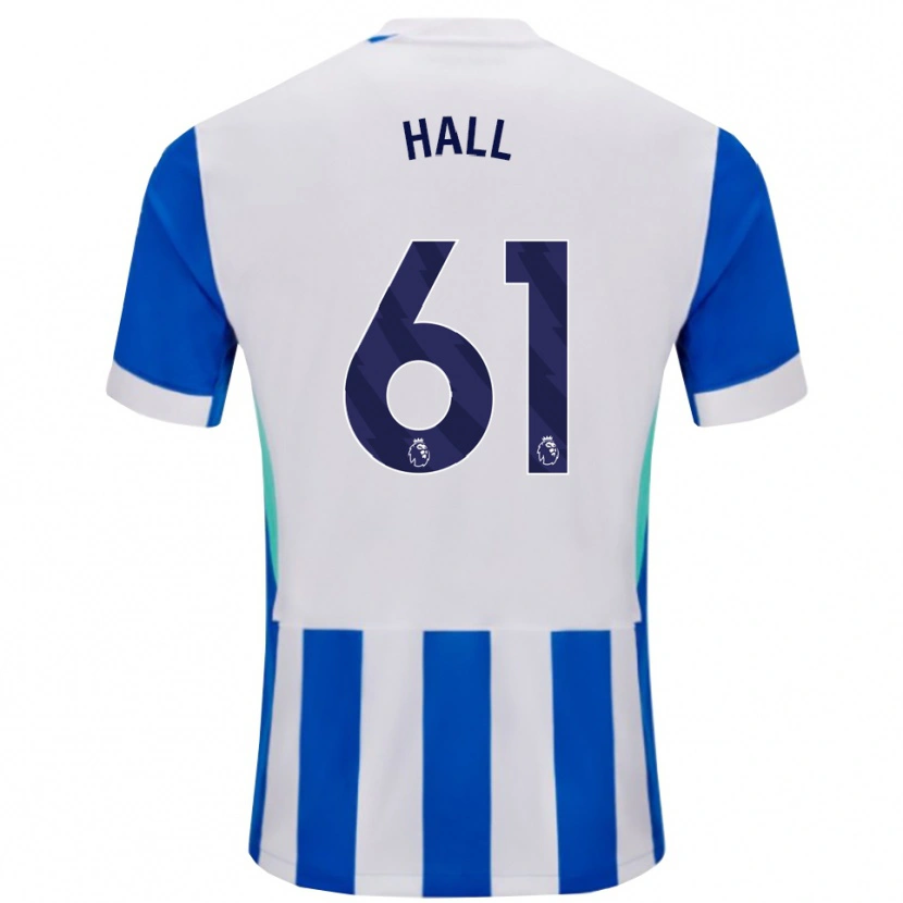 Danxen Uomo Maglia Steven Hall #61 Blu Bianco Kit Gara Home 2025/26 Maglietta