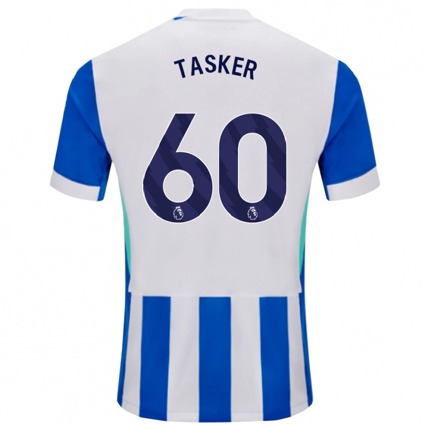 Danxen Uomo Maglia Charlie Tasker #60 Blu Bianco Kit Gara Home 2025/26 Maglietta