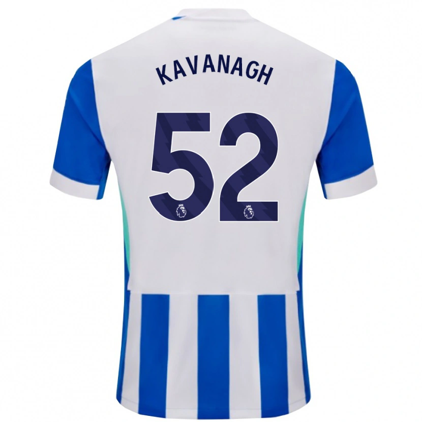 Danxen Uomo Maglia Leigh Kavanagh #52 Blu Bianco Kit Gara Home 2025/26 Maglietta