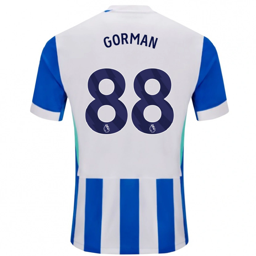 Danxen Uomo Maglia Ronnie Gorman #88 Blu Bianco Kit Gara Home 2025/26 Maglietta